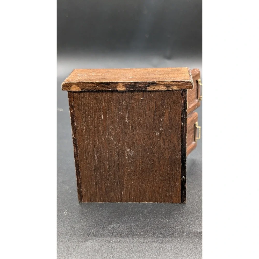 Vintage Wooden Ice Box Dollhouse Miniature Furniture 1:12 Scale